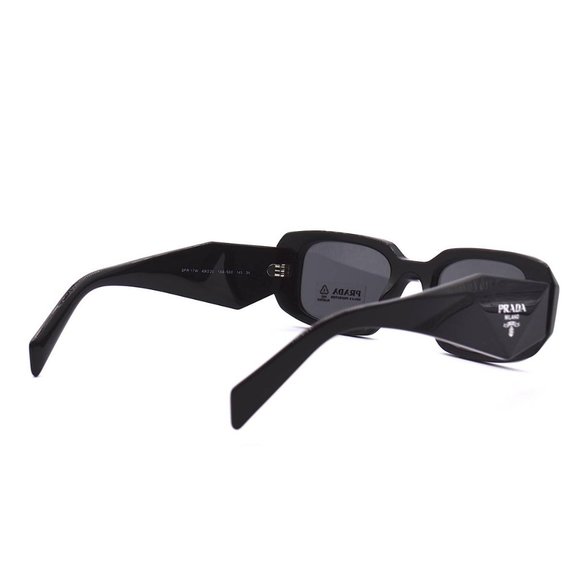 PR 17WS 1AB5S0 BLACK DARK GREY AUTHENTIC SUNGLASSES MADE IN ITALY - Picture 9 of 13